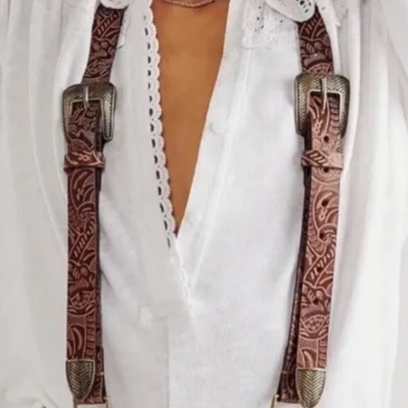 Free People Harlow Mix N Match Suspenders NWT - Picture 2 of 6